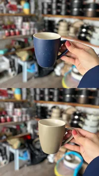 كوب سيراميك أزرق نجومي