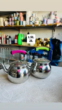 إبريق شاي استيل - سعة 1.5 لتر و 2 لتر