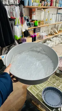 صينية خبز دائرية - رمادي