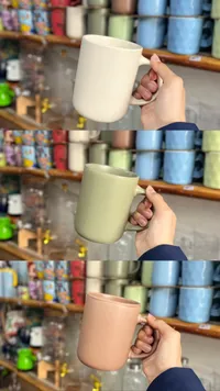 أكواب سيراميك ملونة