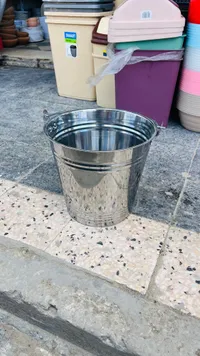 دلو معادن استيل - سعة كبيرة