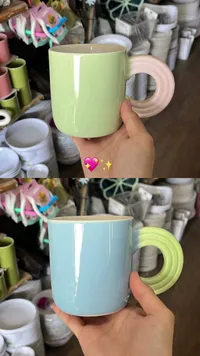 مج سيراميك بتصميم عصري ومقبض دائري مميز
