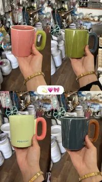 مج سيراميك ملون بتصميم عصري