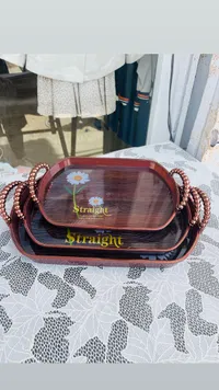 طقم صواني تقديم خشبية - ستريت (Straight)