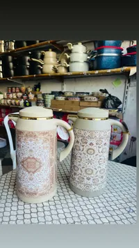 حافظة حرارة للمشروبات بنقوش شرقية - فاكيوم فلاسك (Vacuum Flask)