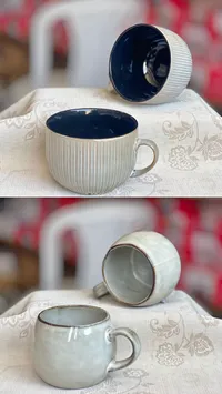 طقم أكواب سيراميك بتصميم عصري