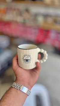 كوب سيراميك بتصميم كوفي شوب