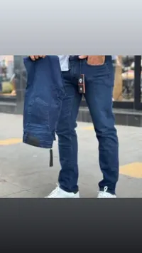 بنطال جينز رجالي أزرق داكن