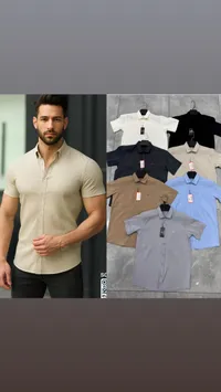 قميص رجالي كاجوال بأكمام قصيرة
