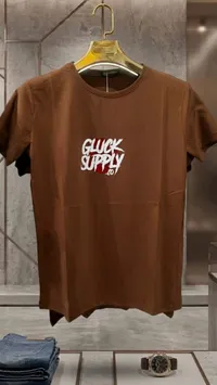 تيشيرت رجالي بني - جلوك سبلاي (Gluck Supply)