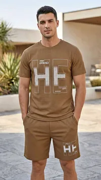 طقم ملابس صيفي رجالي - اتش اي (HE)