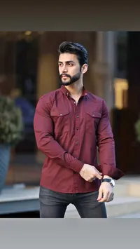 قميص رجالي كاجوال بجيوب أمامية
