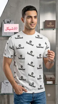 تيشيرت بطبعة شعار تيمبرلاند (Timberland) - سوق غزة