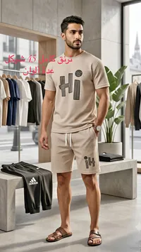طقم رجالي صيفي - HI (HI) - سوق غزة