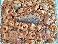 صيادية سمك مع الكلماري - سوق غزة