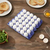 علبة بيض زرقاء سعة 30 بيضة