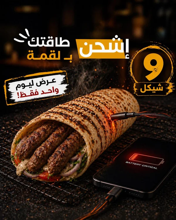 ساندويتش كباب مشوي - مواد غذائية وبقالة - سوق غزة
