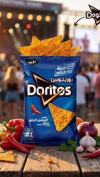 رقائق ذرة دوريتوس بطعم الفلفل الحلو (Doritos)