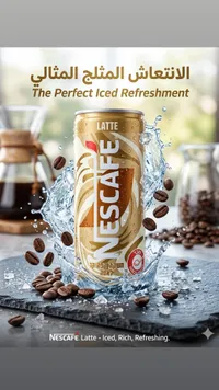 مشروب قهوة لاتيه مثلجة - نسكافيه (Nescafe)