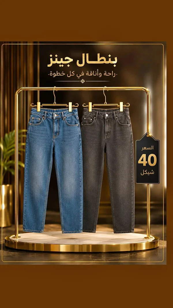 بنطال جينز للأطفال - ملابس أطفال - سوق غزة