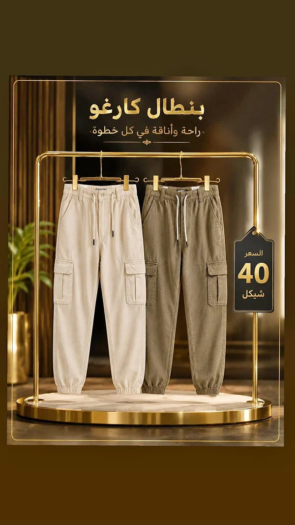 بنطال كارغو للأطفال - ملابس أطفال - سوق غزة