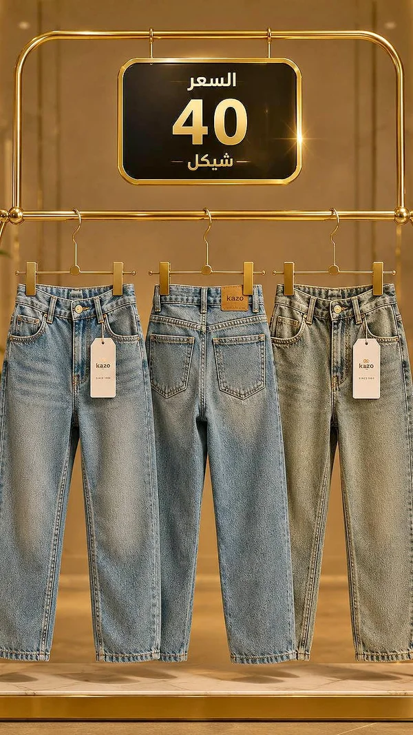 بنطال جينز للأطفال - كازو (Kazo) - ملابس أطفال - سوق غزة