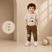 طقم ملابس أطفال صيفي - تصميم السيارة