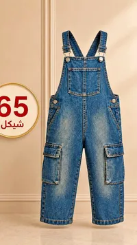 جمبسوت جينز للأطفال بنمط كارجو - سوق غزة
