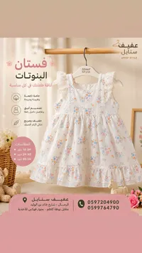 فستان بنوتات صيفي مزهر - عفيف ستايل (Afeef Style)