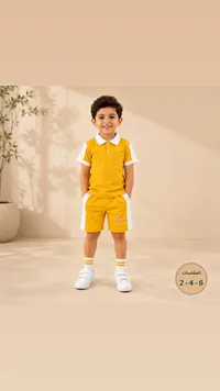 طقم صيفي للأولاد - بولو وشورت