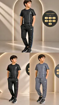 طقم ملابس رياضية للأولاد - لاكوست (Lacoste)