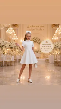 فستان أبيض للمناسبات - عفيف ستايل (Afeef Style)