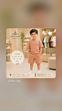 طقم صيفي للأطفال - عفيف ستايل