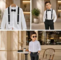طقم قميص أطفال مع ربطة عنق وحمالات (Kids Formal Set)