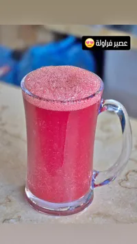 عصير فراولة طبيعي