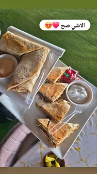 وجبة شاورما دجاج مع المقبلات