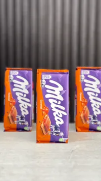شوكولاتة بالحليب محشوة بالكراميل - ميلكا (Milka)