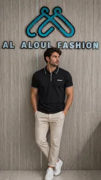 قميص بولو رجالي بسحاب - العلول فاشن (Al Aloul Fashion)