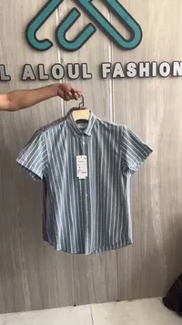 قميص رجالي صيفي مقلم - العلول فاشن (Al Aloul Fashion)