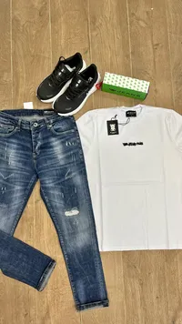 طقم ملابس رجالي كاجوال - دبليو جينز (W Jeans)
