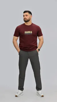 تيشيرت رجالي بياقة دائرية - غابيا (Gabbia)