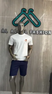 تيشيرت رجالي أبيض بطبعة - AL ALOUL FASHION