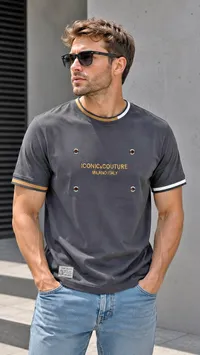 تي شيرت رجالي - Iconic & Couture (Iconic & Couture)