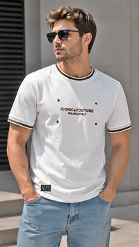 تي شيرت بطبعة - Iconic & Couture (Iconic & Couture)