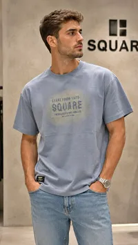 تيشيرت بطبعة - سكوير (SQUARE)