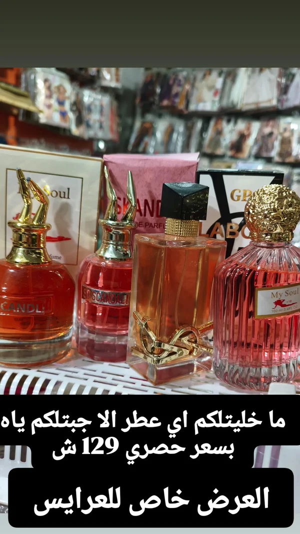 مجموعة عطور نسائية متنوعة - تشكيلة فاخرة - إكسسوارات ومكياج وعناية - سوق غزة