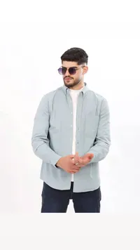 قميص رجالي أكسفورد سماوي