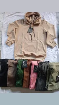 هوديز بنقشة ضلعية بألوان متعددة