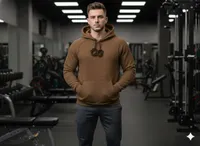 هوديي رياضي بني اللون