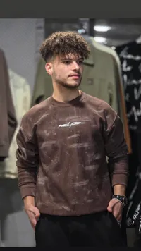 Hellfire Brown Graphic Sweatshirt